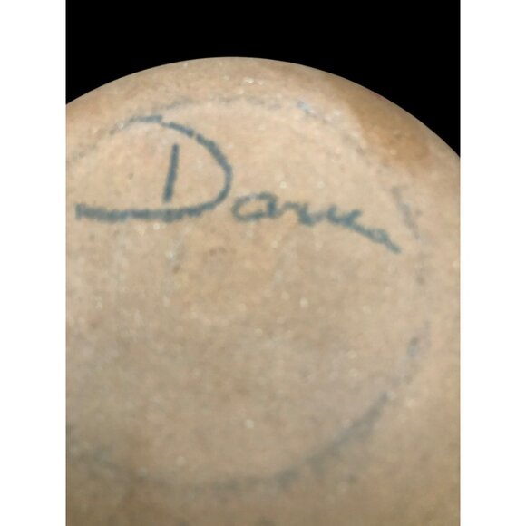 Handcrafted Terracotta Pottery Bowl Signed By Dana With Southwestern Tribal Desi - Picture 4 of 9